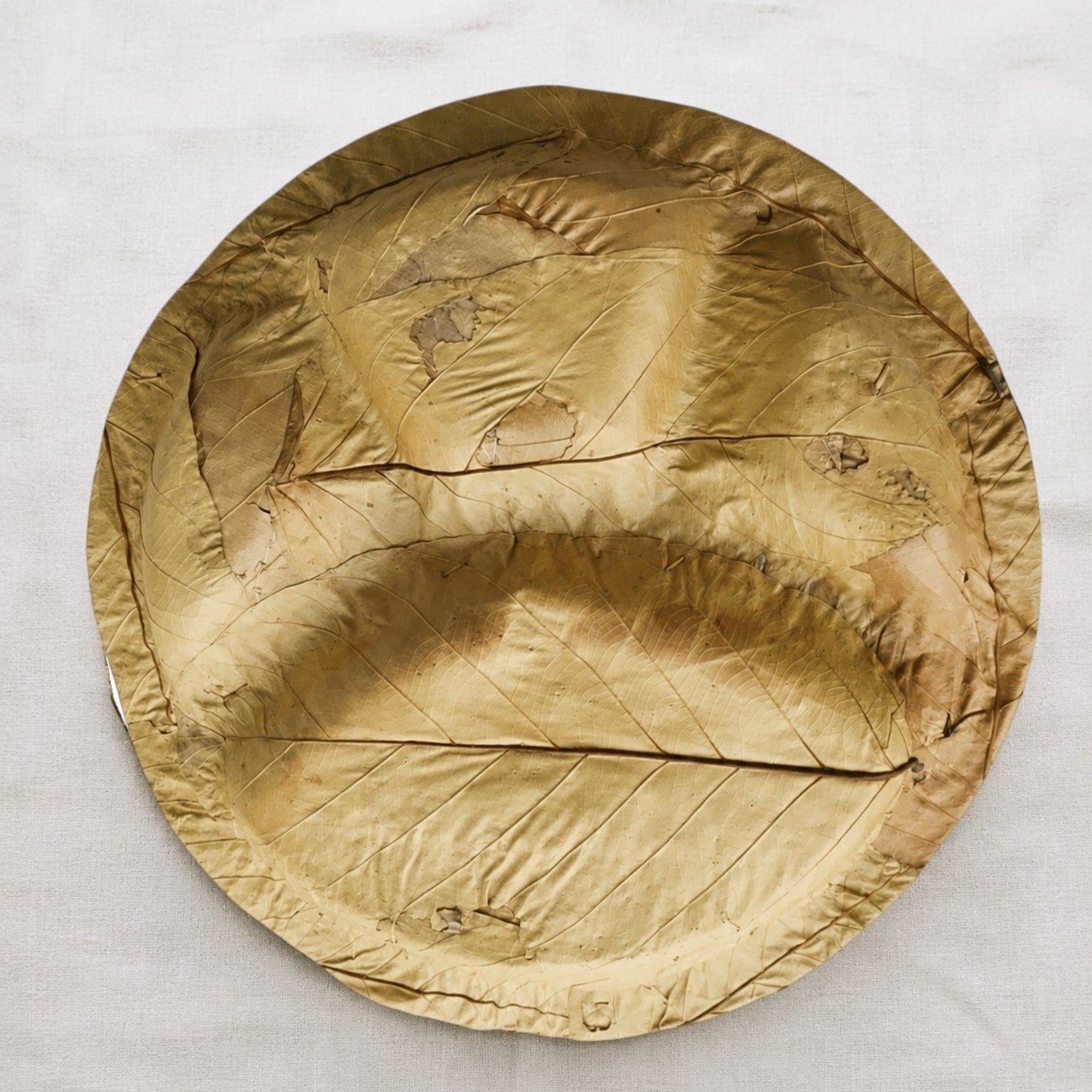 Leaf Plate With 3 Section 12 Inch